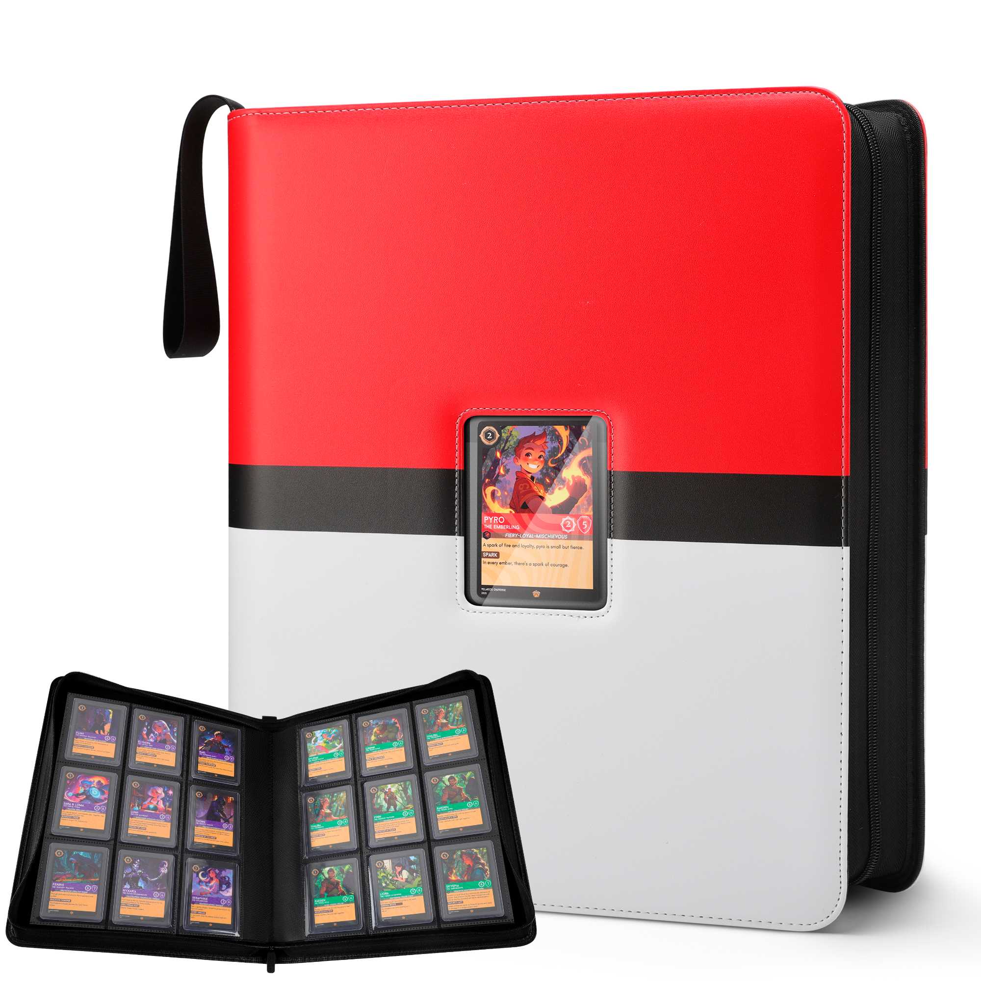 9-Pocket Toploader Binder for Pokemon Cards Forzarocket 9-Pocket Toploader Binder for Pokemon Cards Forzarocket