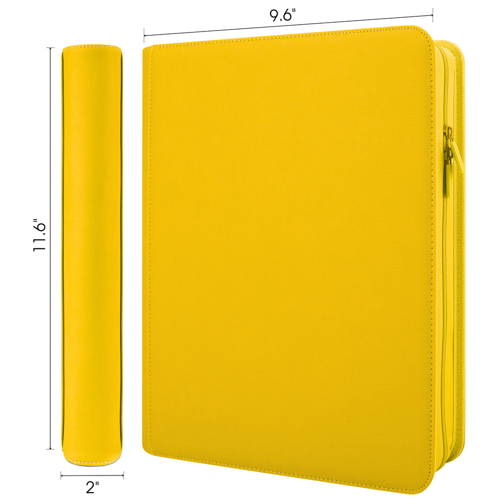 Toploader Binder 144 Slots | 4-Pocket Album | Compatible with Pokemon, MTG, Yugioh, Lorcana & Sports Cards (Yellow)