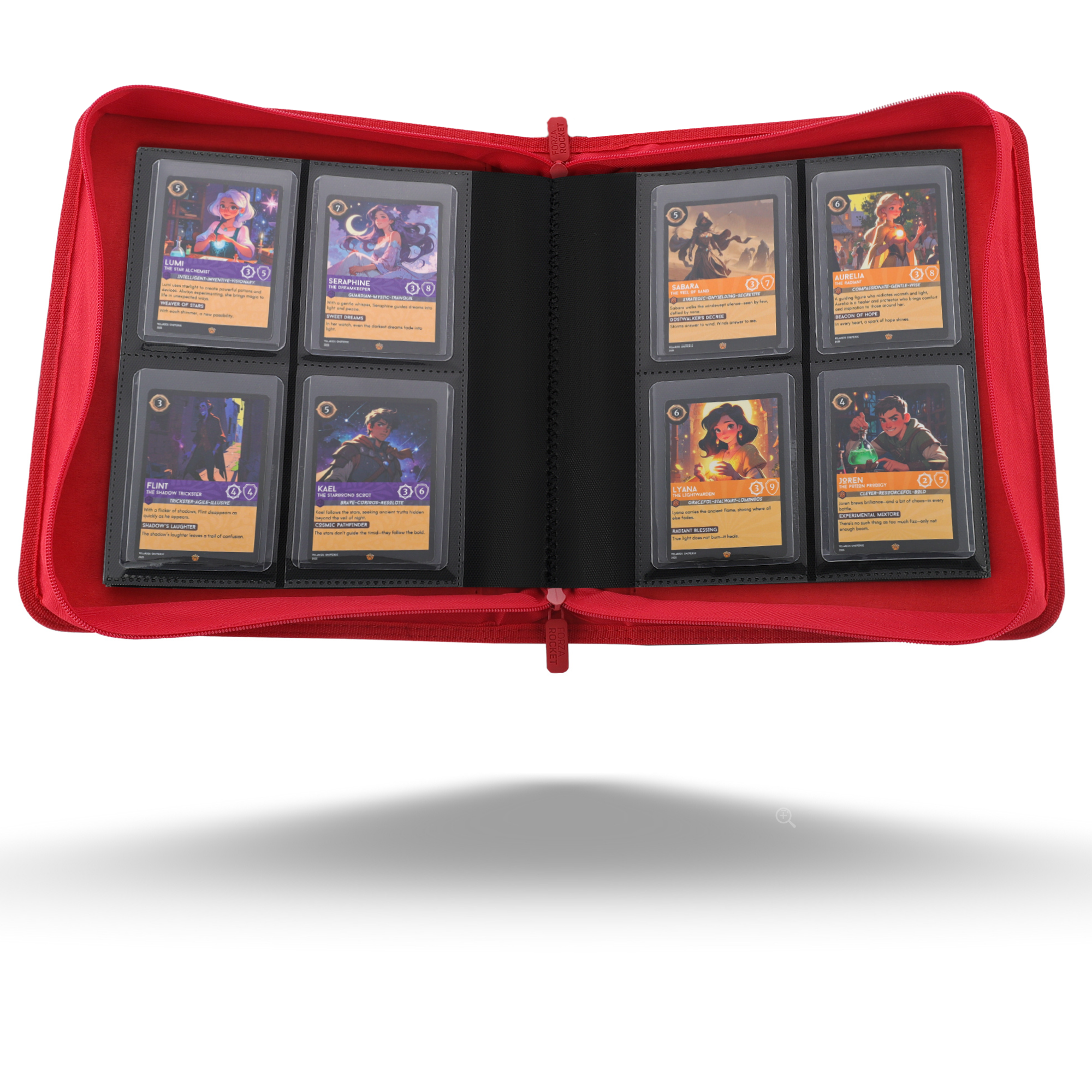 Toploader Binder 144 Slots | 4-Pocket Album | Compatible with Pokemon, MTG, Yugioh, Lorcana & Sports Cards (Red)