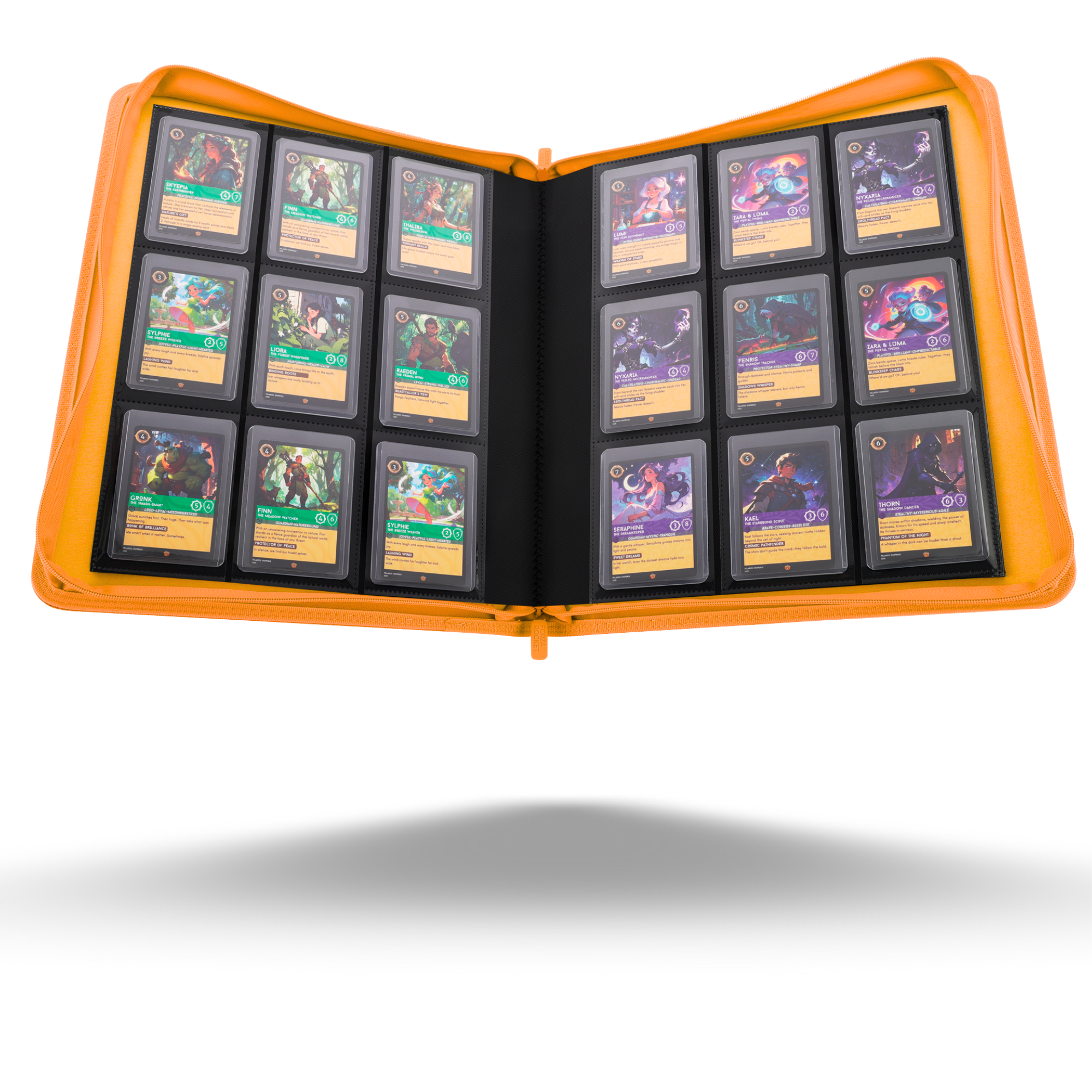 Toploader Binder 324 Slots | 9-Pocket Album | Compatible with Pokemon, MTG, Yugioh, Lorcana & Sports Cards (Orange)