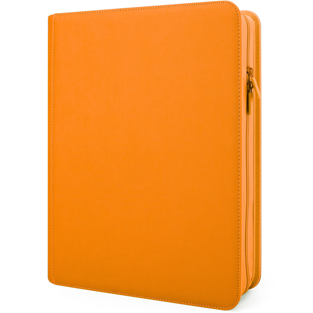 Toploader Binder 144 Slots | 4-Pocket Album | Compatible with Pokemon, MTG, Yugioh, Lorcana & Sports Cards (Orange)