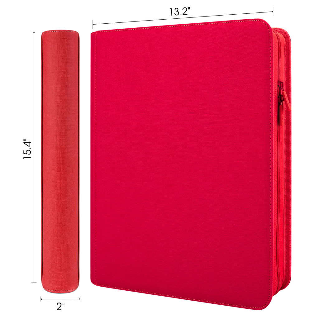 Toploader Binder 324 Slots | 9-Pocket Album | Compatible with Pokemon, MTG, Yugioh, Lorcana & Sports Cards (Lava Red)