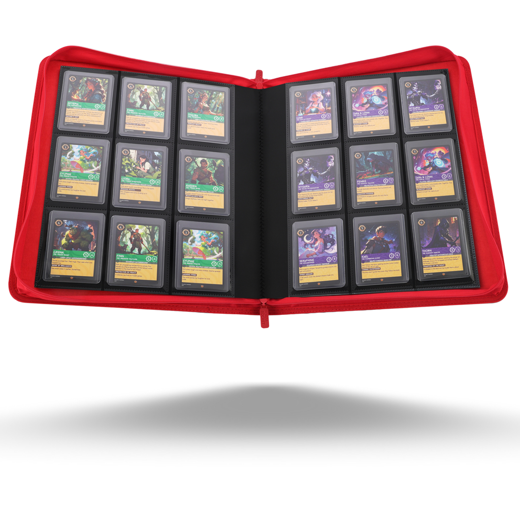 Toploader Binder 324 Slots | 9-Pocket Album | Compatible with Pokemon, MTG, Yugioh, Lorcana & Sports Cards (Lava Red)