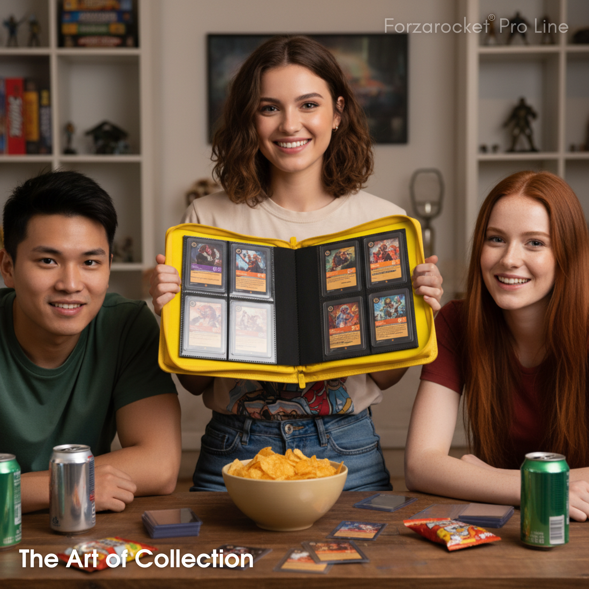 Toploader Binder 144 Slots | 4-Pocket Album | Compatible with Pokemon, MTG, Yugioh, Lorcana & Sports Cards (Yellow)