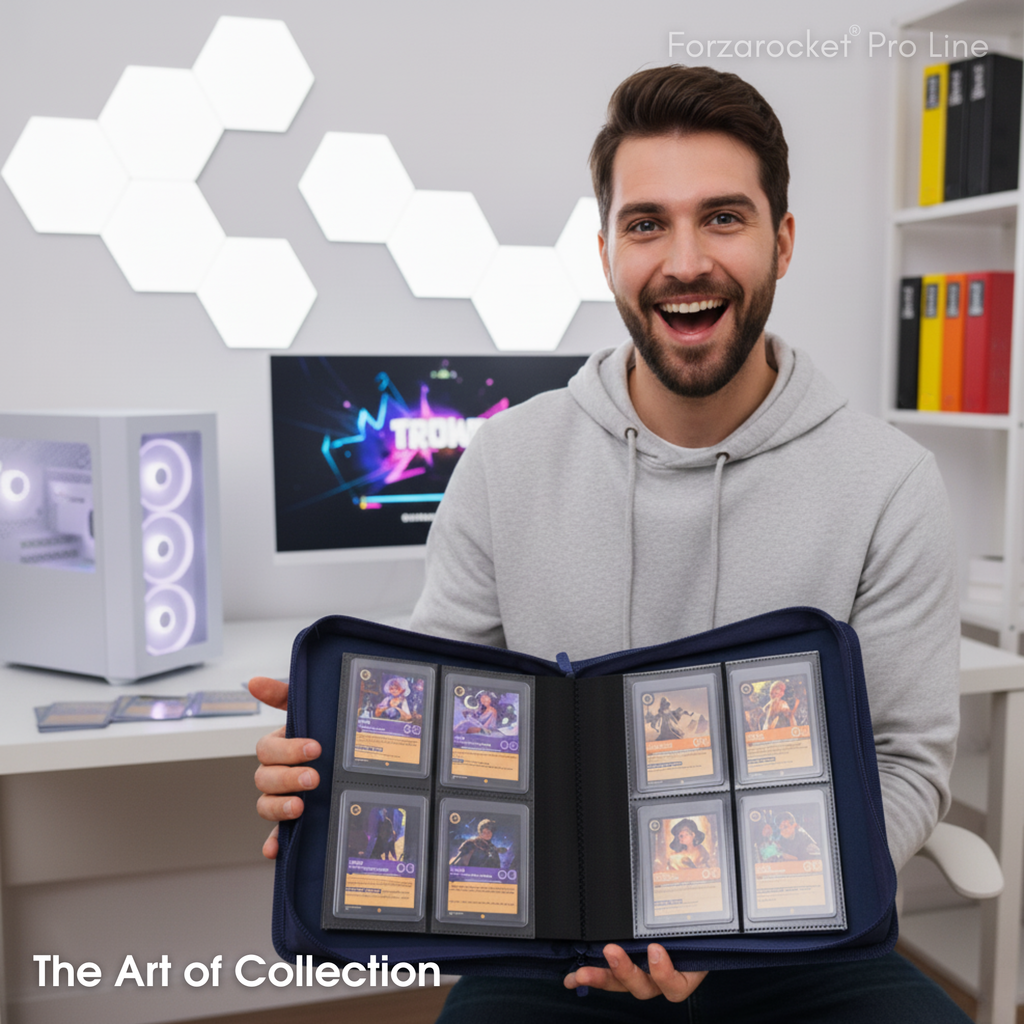 Toploader Binder 144 Slots | 4-Pocket Album | Compatible with Pokemon, MTG, Yugioh, Lorcana & Sports Cards (Navy Blue)