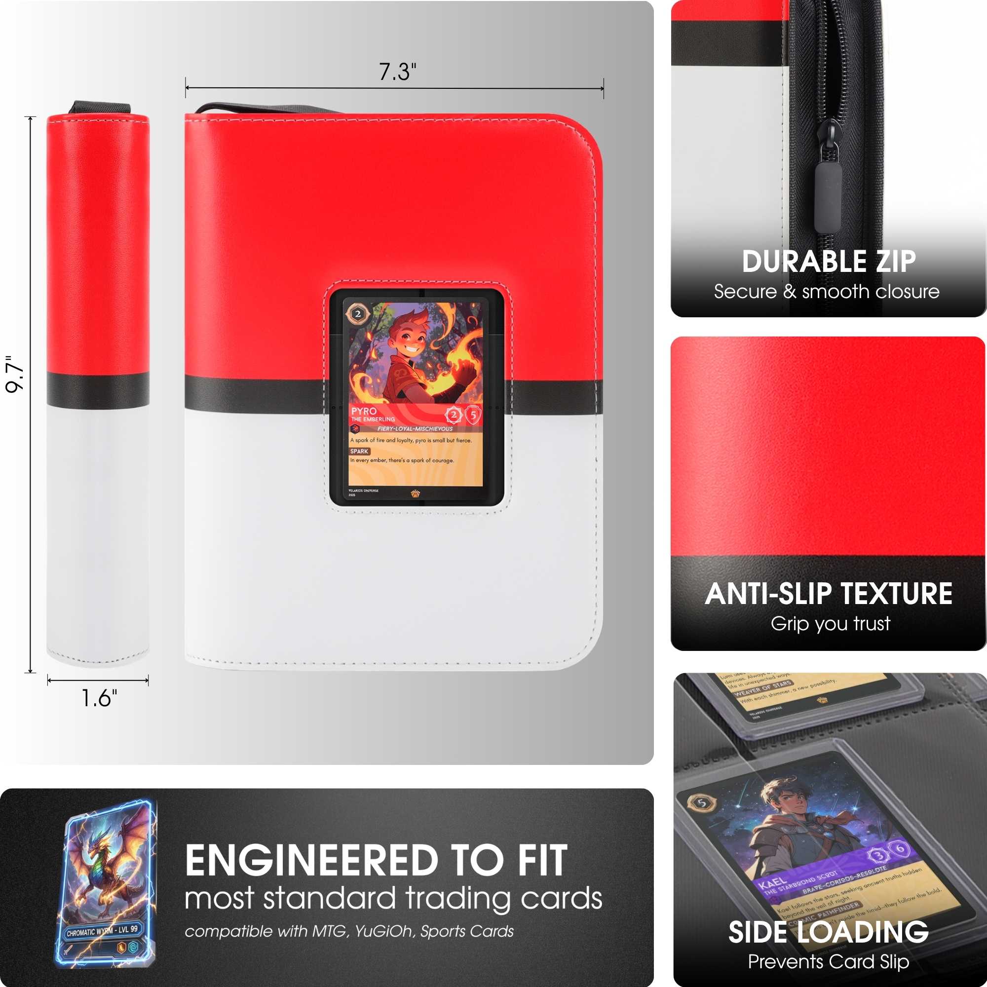 4-Pocket Trading Card Binder for Pokemon Cards – Forzarocket®