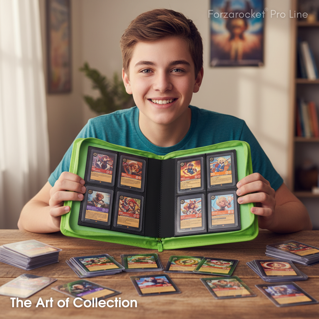 Toploader Binder 144 Slots | 4-Pocket Album | Compatible with Pokemon, MTG, Yugioh, Lorcana & Sports Cards (Lime Green)