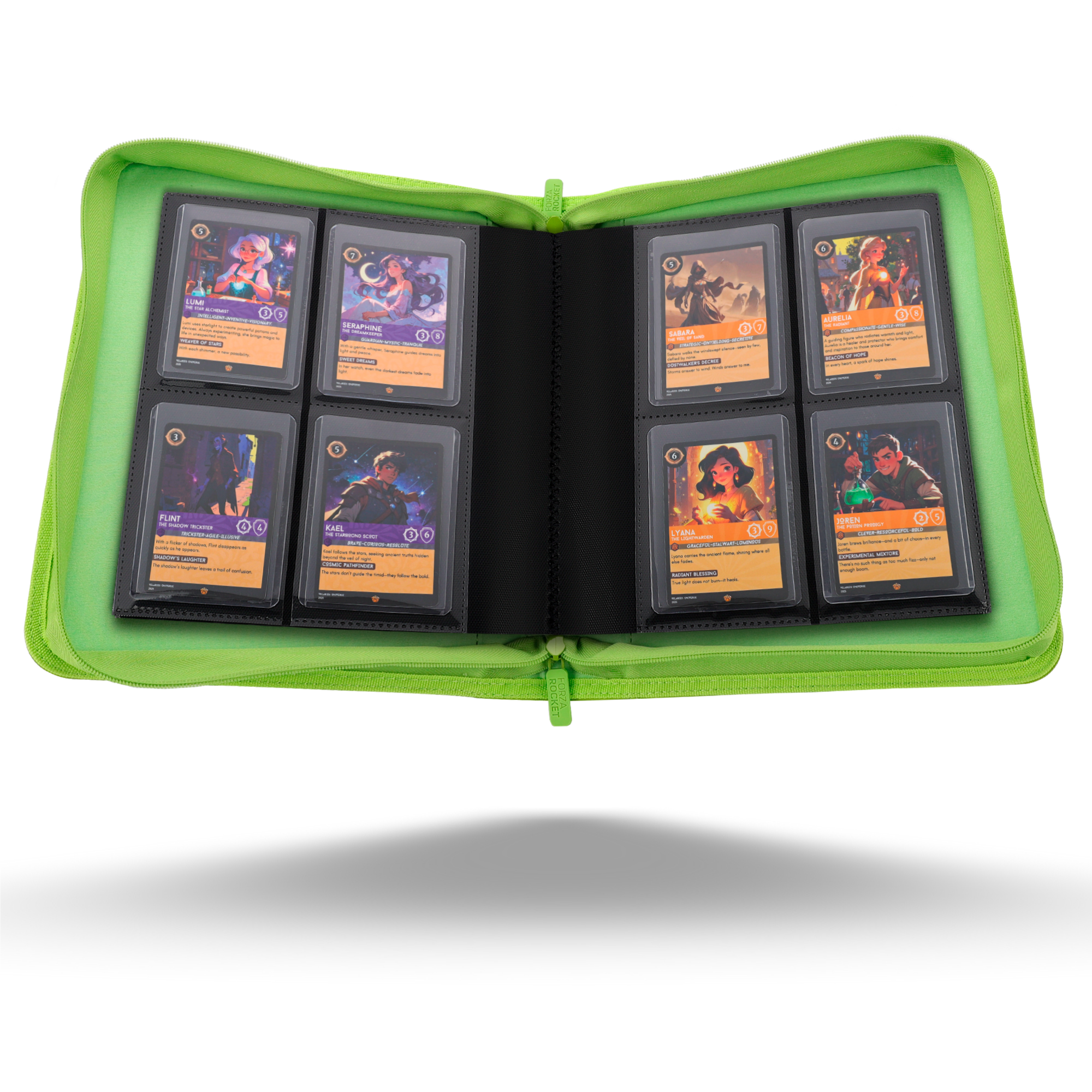 Toploader Binder 144 Slots | 4-Pocket Album | Compatible with Pokemon, MTG, Yugioh, Lorcana & Sports Cards (Lime Green)