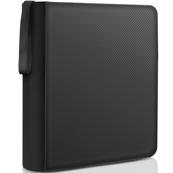 Toploader Binder 144 Slots | 4-Pocket Album | Compatible with Pokemon, MTG, Yugioh, Lorcana & Sports Cards (Carbon Black)