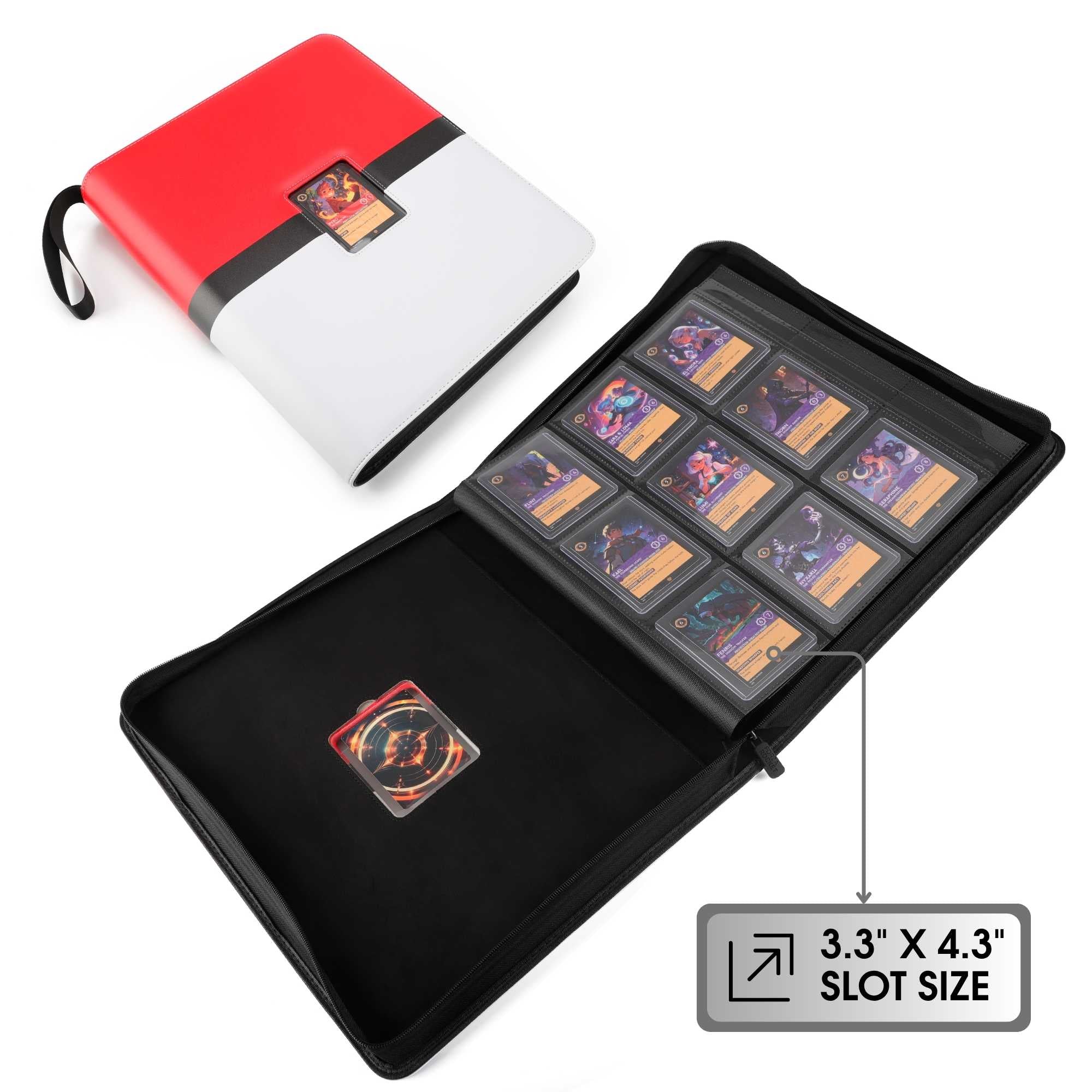 9-Pocket Toploader Binder for Pokemon Cards Forzarocket 9-Pocket Toploader Binder for Pokemon Cards Forzarocket