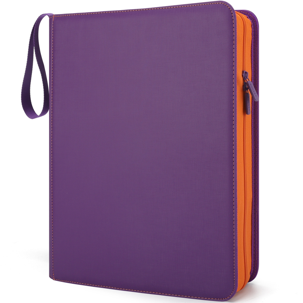 Toploader Binder 144 Slots | 4-Pocket Album | Compatible with Pokemon, MTG, Yugioh, Lorcana & Sports Cards (Purple Limied Edition)