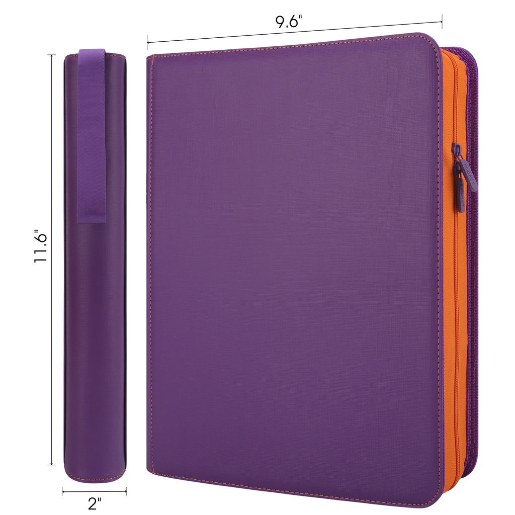 Toploader Binder 144 Slots | 4-Pocket Album | Compatible with Pokemon, MTG, Yugioh, Lorcana & Sports Cards (Purple Limied Edition)