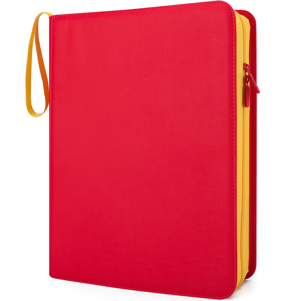 Toploader Binder 144 Slots | 4-Pocket Album | Compatible with Pokemon, MTG, Yugioh, Lorcana & Sports Cards (Red Limited Edition)