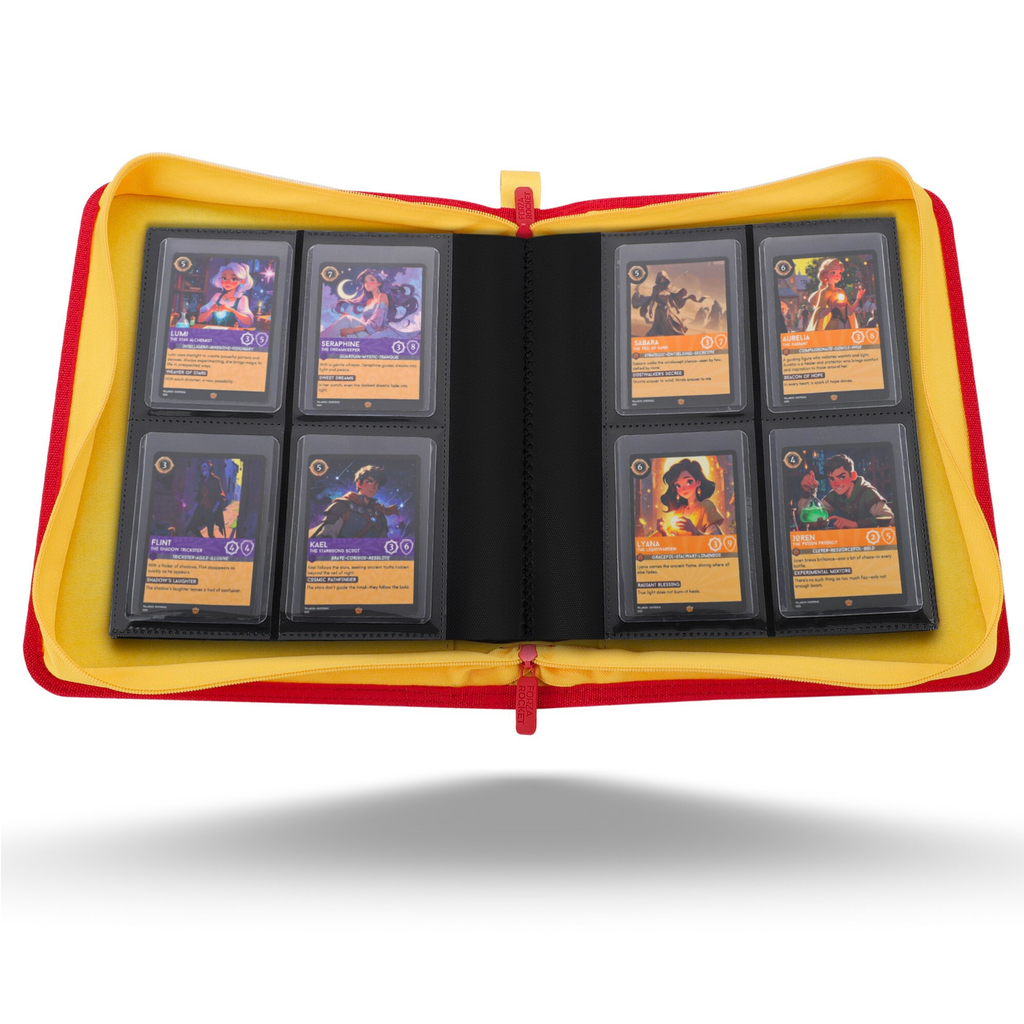 Toploader Binder 144 Slots | 4-Pocket Album | Compatible with Pokemon, MTG, Yugioh, Lorcana & Sports Cards (Red Limited Edition)