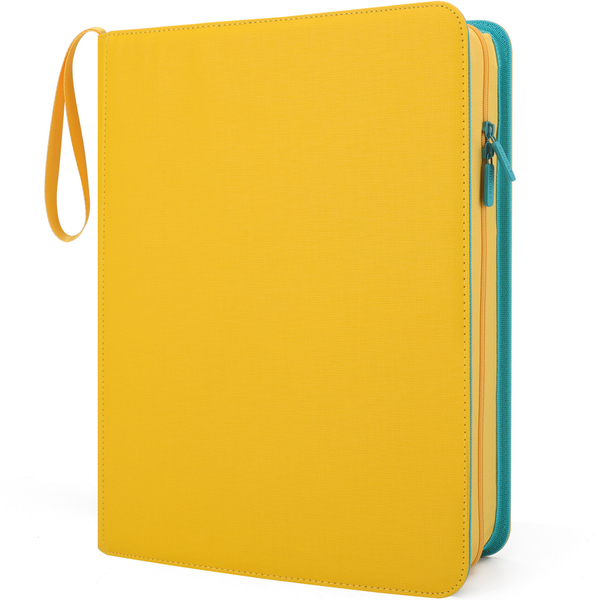 Toploader Binder 144 Slots | 4-Pocket Album | Compatible with Pokemon, MTG, Yugioh, Lorcana & Sports Cards (Yellow Limited Edition)