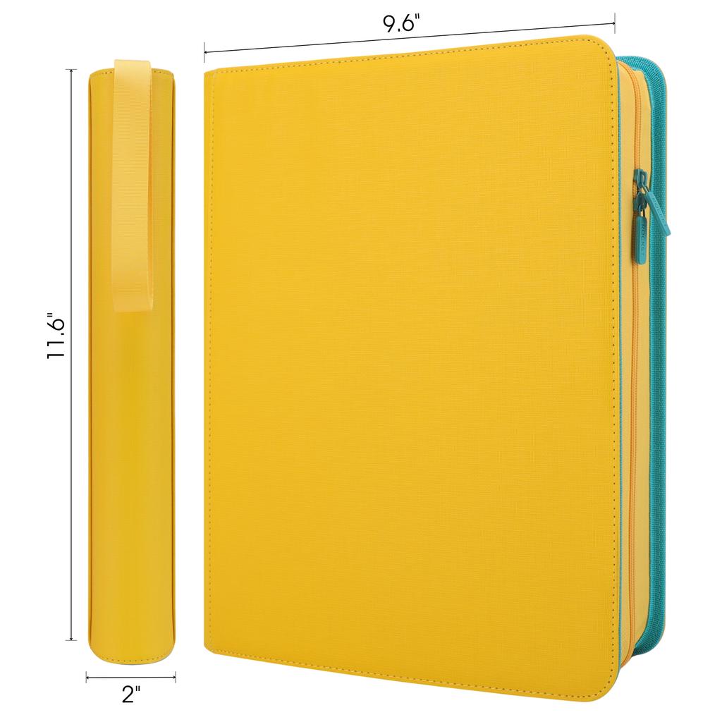 Toploader Binder 144 Slots | 4-Pocket Album | Compatible with Pokemon, MTG, Yugioh, Lorcana & Sports Cards (Yellow Limited Edition)