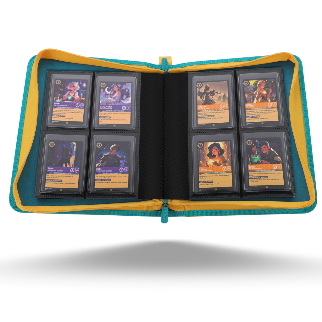 Toploader Binder 144 Slots | 4-Pocket Album | Compatible with Pokemon, MTG, Yugioh, Lorcana & Sports Cards (Yellow Limited Edition)