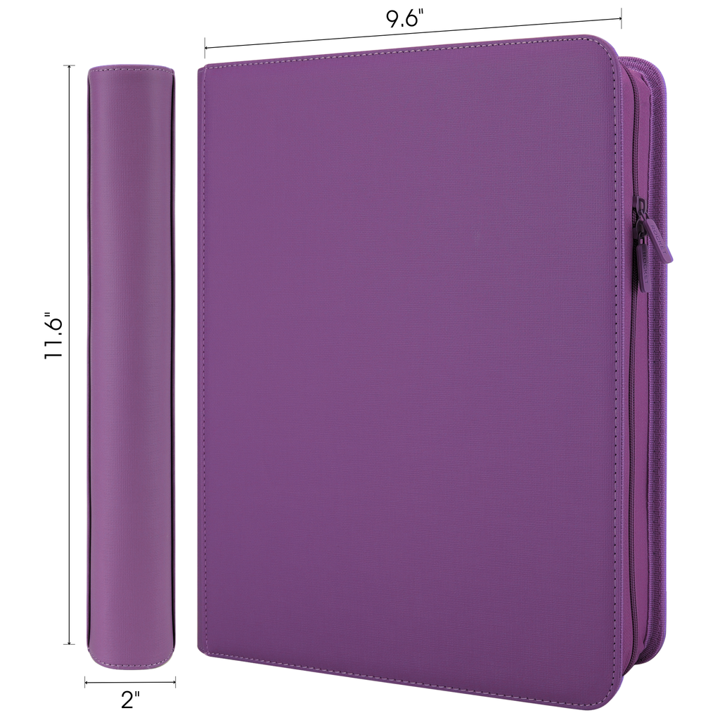 Toploader Binder 144 Slots | 4-Pocket Album | Compatible with Pokemon, MTG, Yugioh, Lorcana & Sports Cards (Purple)