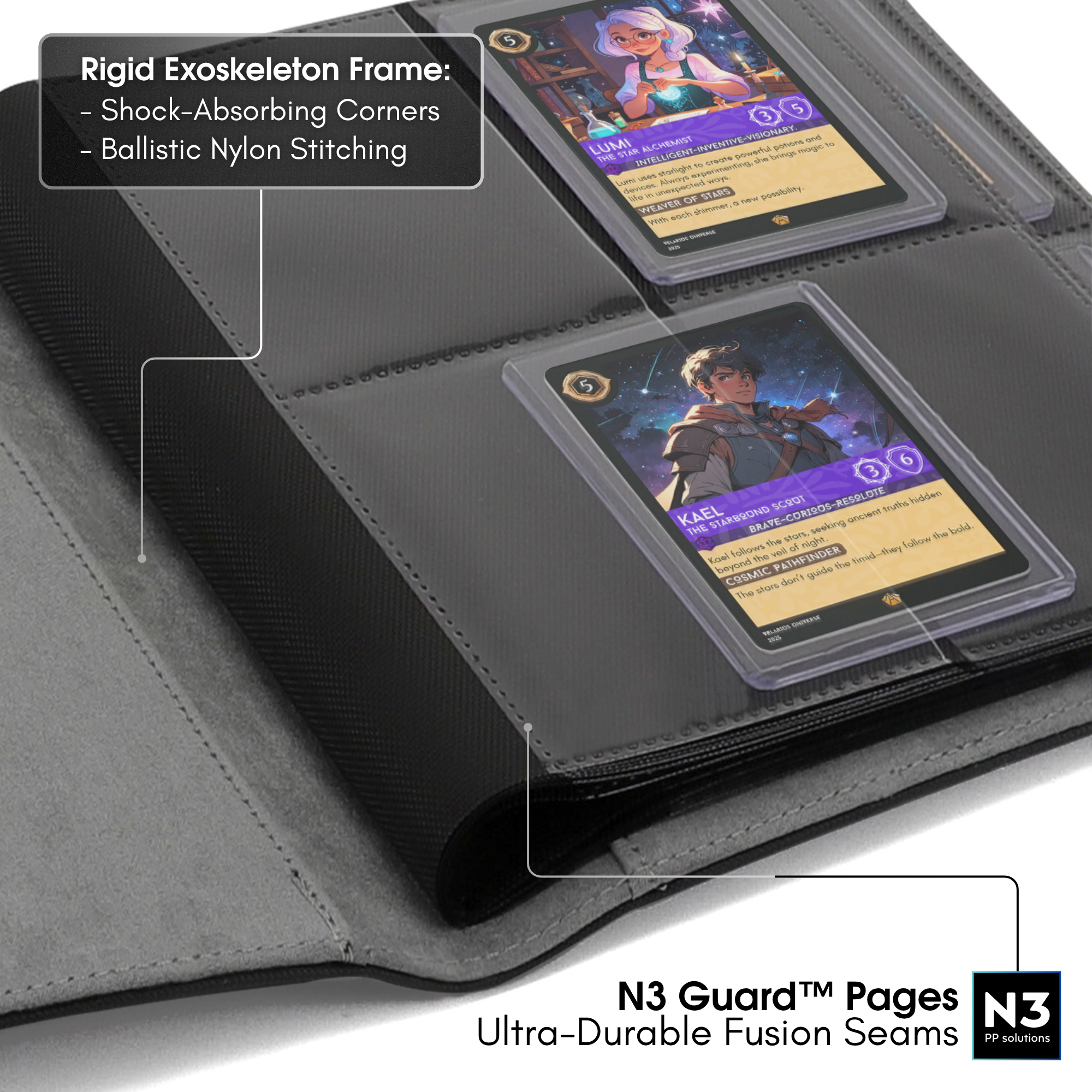 Toploader Binder 96 Slots | 4-Pocket Card Binder | Compatible with Pokemon, MTG, Yugioh, Lorcana & Sports Cards (Black)